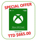 SPECIAL OFFER: US $100 Xbox Gift Card for TT $665. [Digital Code]