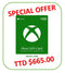 SPECIAL OFFER: US $100 Xbox Gift Card for TT $665. [Digital Code]