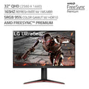 LG 32" Ultra-Gear QHD (2560 x 1440) Gaming Monitor, 165Hz, 1ms, Black 32GN600-B