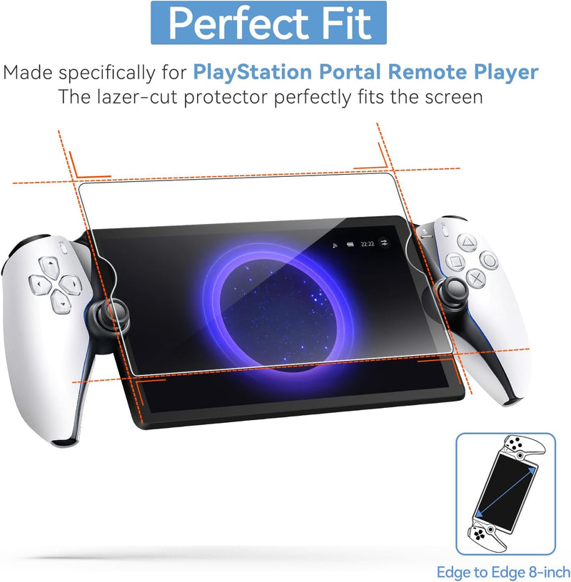 ivoler 2-Pack Screen Protector, Anti-Scratch, Tempered Glass for PlayStation Portal Remote Player
