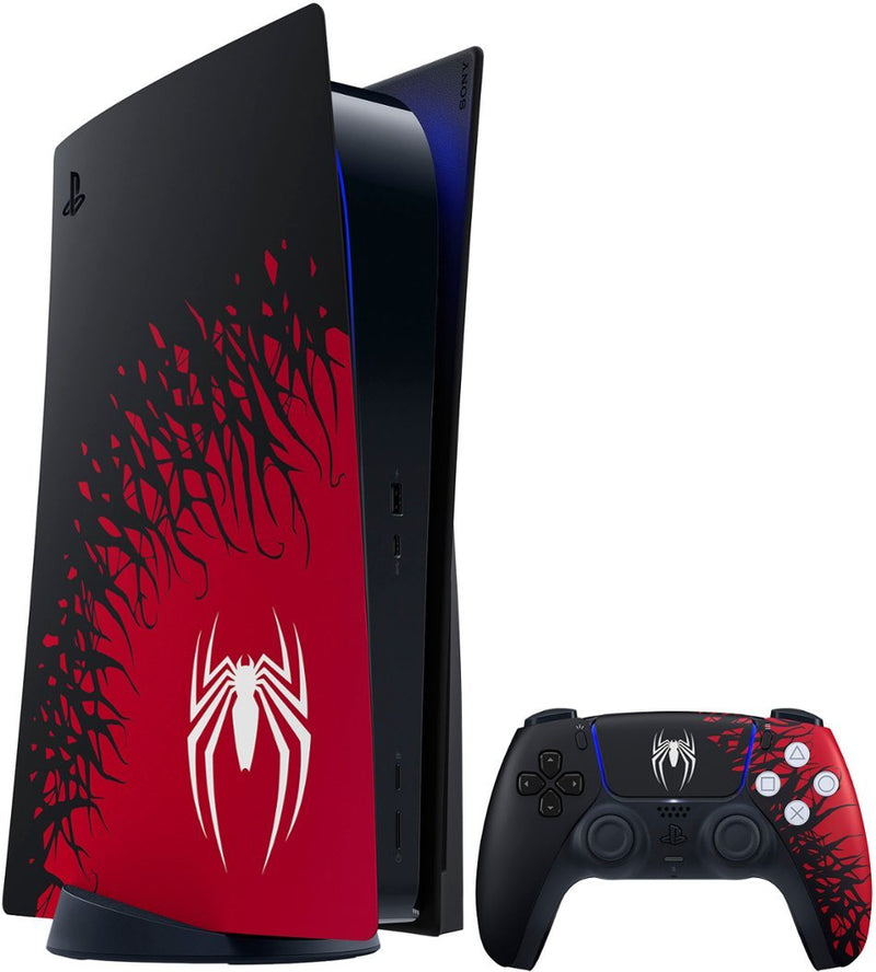2 Pack PS5 Controller Dualshock Venom Marvel Spider Man Black Skin