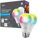 GE Lighting CYNC Smart LED Light Bulbs, Color Changing, Bluetooth and Wi-Fi, Works with Alexa and Google Home, A19 Bulbs (2 Pack)