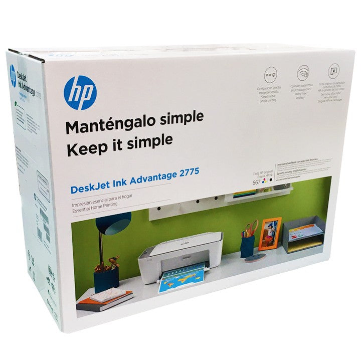 HP Deskjet 2775 Wireless Printer - Print/Scan/Copy/Wi-Fi