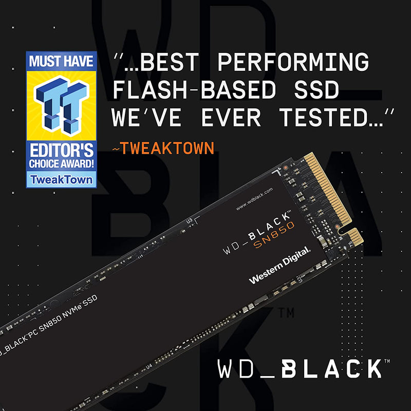 WD_Black SN850 NVMe M.2 SSD Drive 1TB - Fully compatible with the PS5