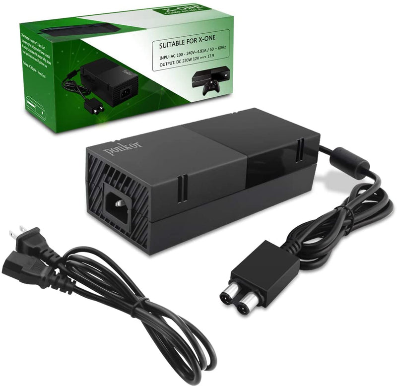 Ponkor Power Supply for Xbox One - Replacement Power Brick Adapter 100-240V Voltage, AC Cord compatible with Xbox One