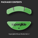 SuperGlide - Fastest and Smoothest Mouse Feet / Skates Made with Ultra Strong Flawless Glass for Razer Viper Mini [Green]