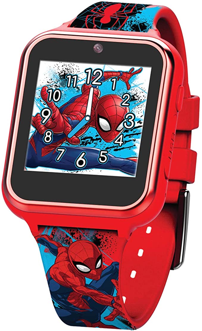 Lizsword Wired Gaming Mouse [Breathing RGB LED] + Accutime Kids Marvel Spider-Man Educational Touchscreen Smart Watch, Red