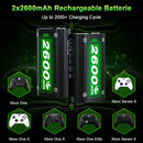 Ponkor Rechargeable Battery Packs (2) with High-Speed Charging Station for Xbox Series X|S, Xbox One S|X and Elite Wireless Controllers