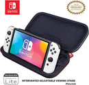 Game Traveler Nintendo Switch Case - for Switch OLED, V2 Switch and Switch Lite: Adjustable Viewing Stand, Bonus Game Cases & Deluxe Carry Handle – Black