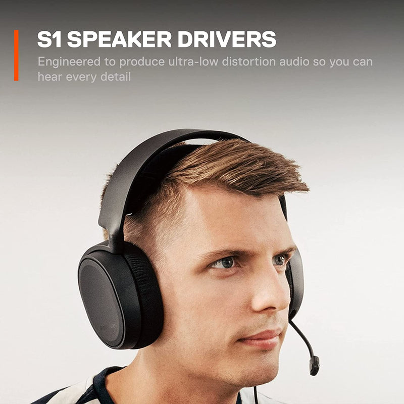 SteelSeries Arctis 3 - All-Platform Gaming Headset - for PC, PlayStation 4|5, Xbox One, Series S|X, Nintendo Switch, VR, Android, and iOS - Black