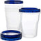 Food Storage Stackable Containers - 4 Pack- Light Blue Lid - 1.6l /56 oz
