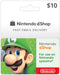$10 Nintendo eshop card