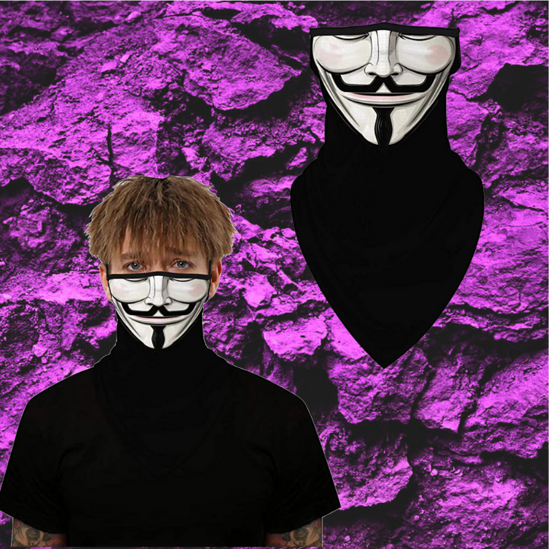 Character Bandana-style face masks.