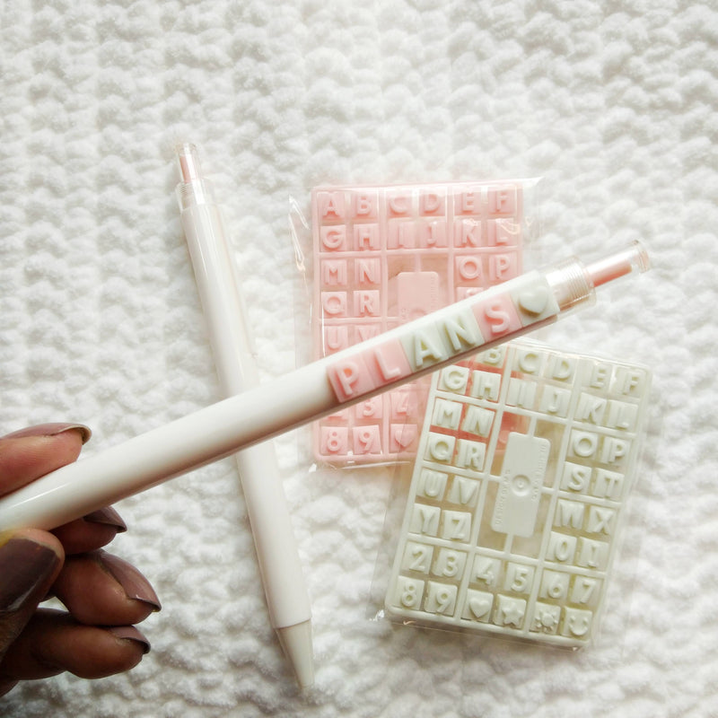 Custom Word Pen - Pink and White