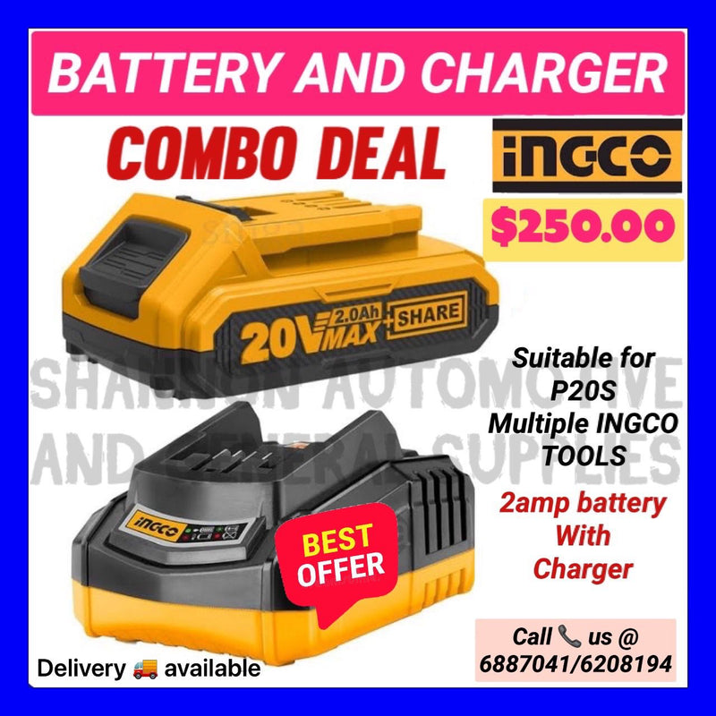 INGCO BATTERY AND CHARGER