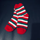Red, Green & White Stripes Socks